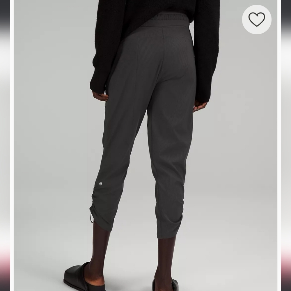 LULULEMON DANCE STUDIO CROP 25” DARK OLIVE SIZE 12 - Picture 2 of 8